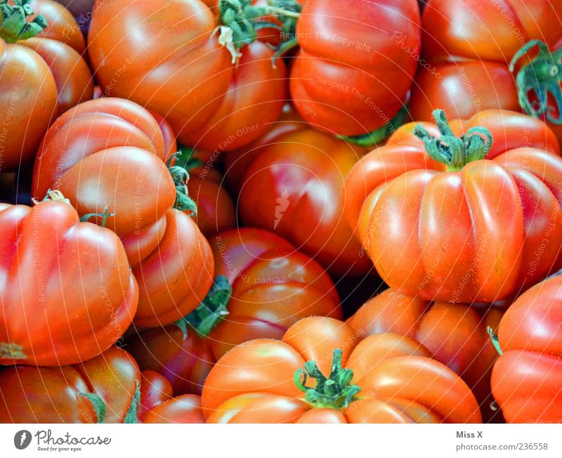 tomatoes Food Vegetable Nutrition Organic produce Vegetarian diet Fresh Delicious Juicy Red Tomato beef tomato Farmer's market Vegetable market