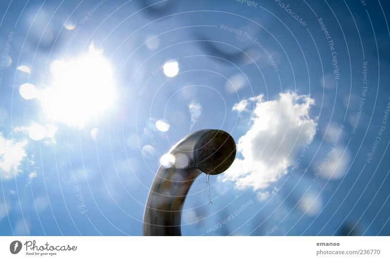 cold sunny shower Summer Water Drops of water Sky Clouds Sun Weather Wet Blue Shower (Installation) Shower head Colour photo Multicoloured Exterior shot