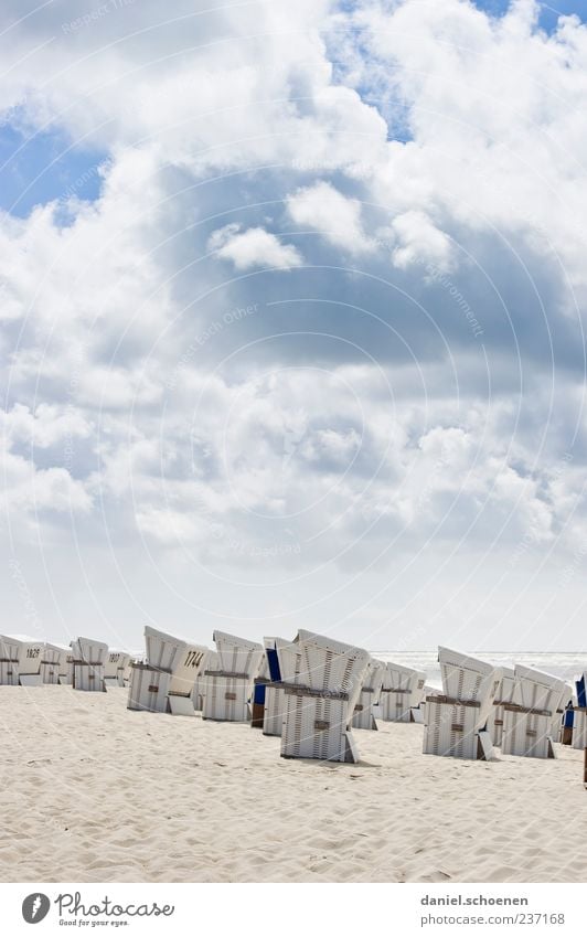 the other day in S. Vacation & Travel Tourism Summer Summer vacation Beach Ocean Sky Clouds Weather Beautiful weather North Sea Sand Bright Blue White