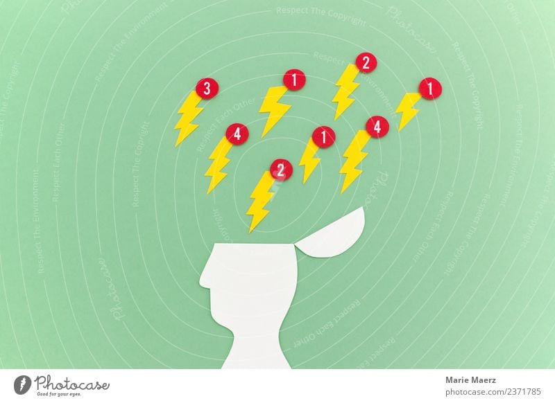 Stress on the brain through mobile phone notifications Cellphone PDA Advancement Future Telecommunications Head 1 Human being Think Communicate Aggression Green