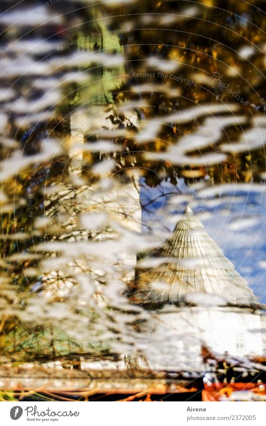 crisis of faith Water Sky Beautiful weather Pond Village Church Well House of worship Sign Reflection Point Multicoloured White Tolerant Religion and faith