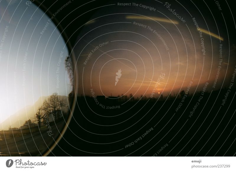 when night becomes day Nature Landscape Earth Sky Dark Double exposure Time Sunset Sunrise Analog Colour photo Exterior shot Lomography Copy Space bottom Dawn