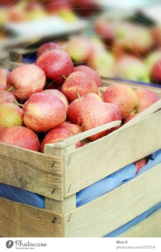 apple boxes Food Fruit Apple Nutrition Organic produce Vegetarian diet Fresh Healthy Delicious Sweet Red Vegetable market Farmer's market Fruit store Wooden box