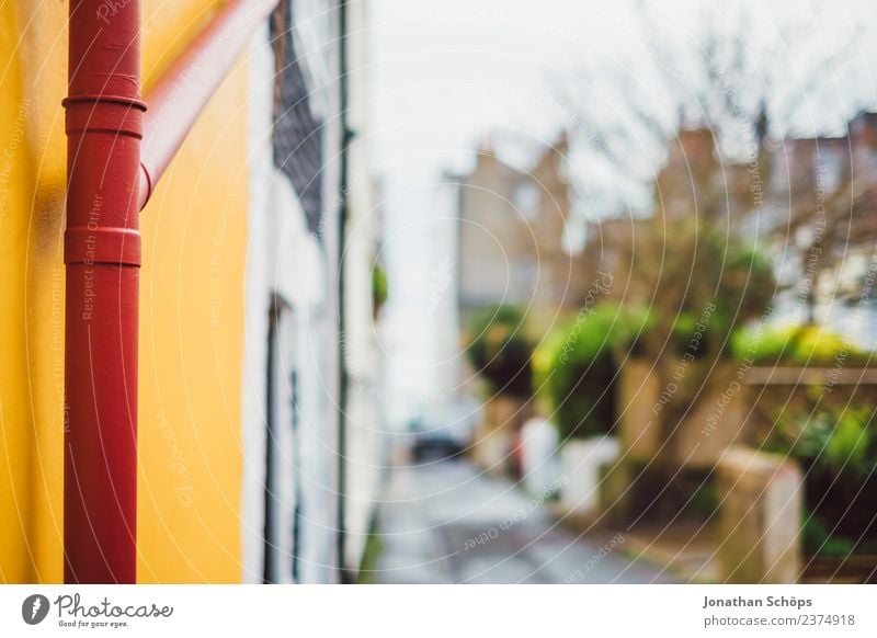 red rainwater pipe Town House (Residential Structure) Facade Elegant Brighton Conduit Rain Rainwater Rain gutter Downpipe Red Orange Multicoloured Alley