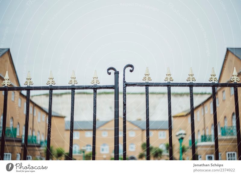 Closed Gate in Brighton, England Residential area Residential accommodation residential House (Residential Structure) house Door doorway closed society