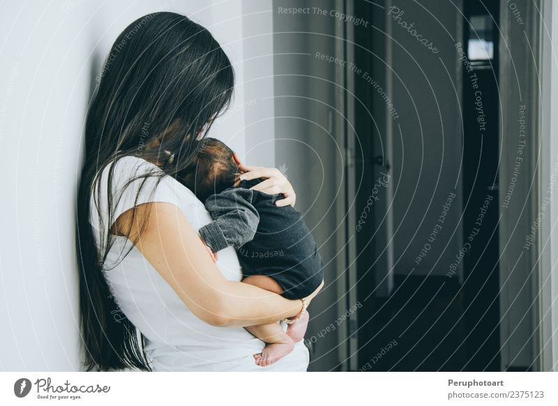 Baby sleeping Lifestyle Beautiful Child Boy (child) Woman Adults Man Parents Mother Family & Relations Arm Hand Love Sleep Carrying Together Small Cute Innocent