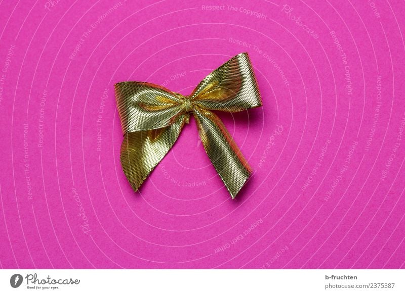 golden ribbon Feasts & Celebrations Wedding Birthday Baptism Bow Glittering Eroticism Feminine Gold Pink Desire Expectation Joy Gift wrapping Donate Box up