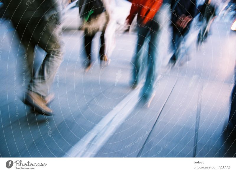 On the Hunt (II) Going Tar Transport Pedestrian Munich Haste Street Jeans Movement Walking frantic