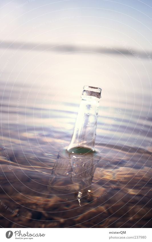 Fifteen men on the... Art Adventure Esthetic Bottle Message in a bottle Deposit bottle Water Float in the water Environmental pollution Mystic Mysterious