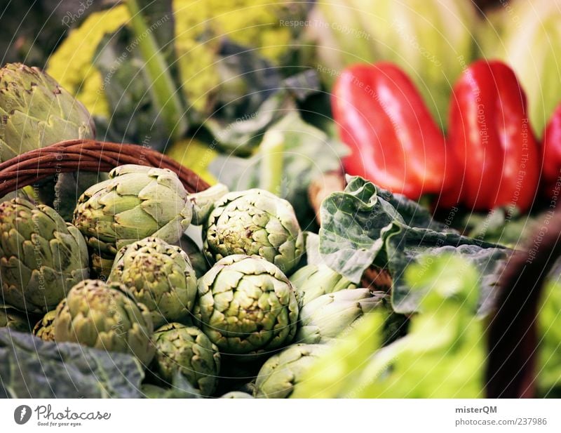 Market day. Nature Esthetic Harvest Markets Market stall Selection Many Healthy Eating Nutrition Fruit Vegetable Vitamin Vegetarian diet Pepper Artichoke