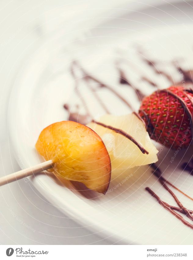 choc'fruits Food Fruit Dessert Chocolate Vegetarian diet Plate Delicious Sweet Fruity Food photograph Nutrition Esthetic Colour photo Interior shot Close-up