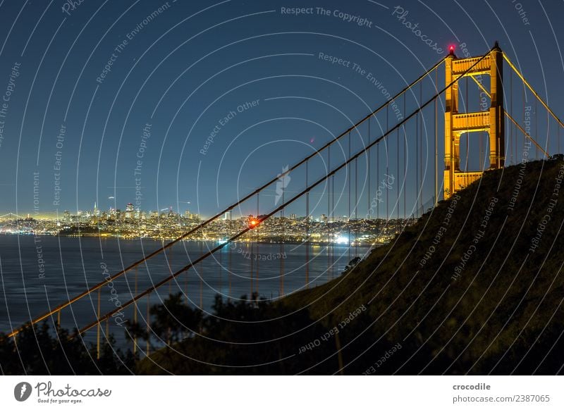 # 746 Golden Gate Bridge San Francisco City Night Long exposure Stars Ocean Highway One Landmark California Bay Skyline Battery Spencer