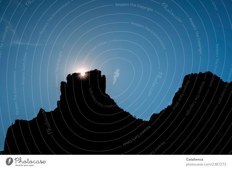 Timeless | photographing sunrise & sunset; sun disappears behind silhouette of mountain Nature Landscape Sun Winter Beautiful weather Mountain Illuminate Hiking