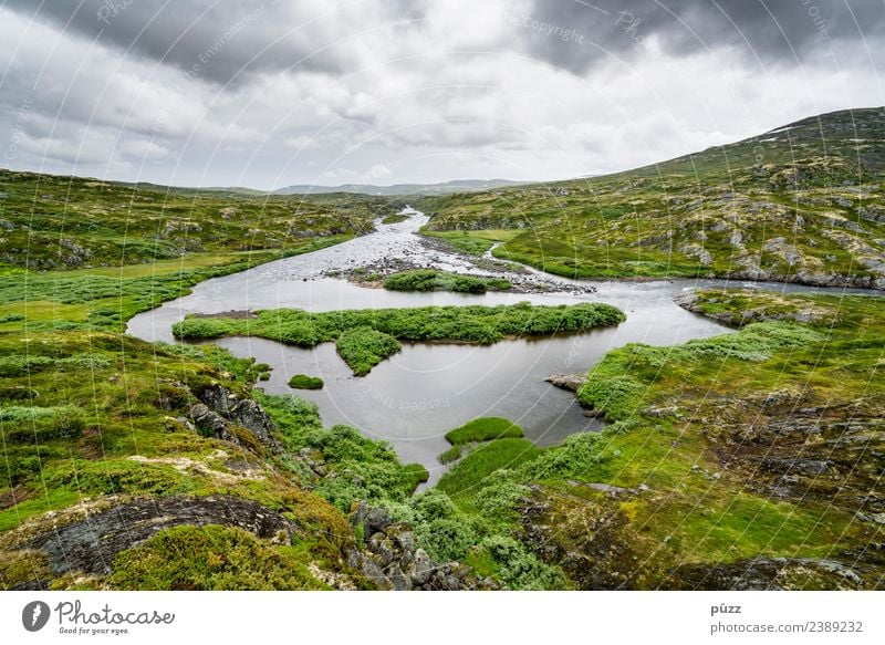 symmetry Fishing (Angle) Vacation & Travel Adventure Far-off places Freedom Mountain Hiking Environment Nature Landscape Elements Water Sky Clouds Weather