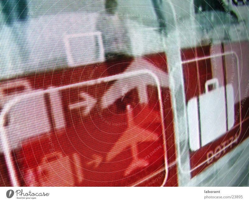 travel_piktogram Pictogram Suitcase Television Blur Airplane Photographic technology Vacation & Travel