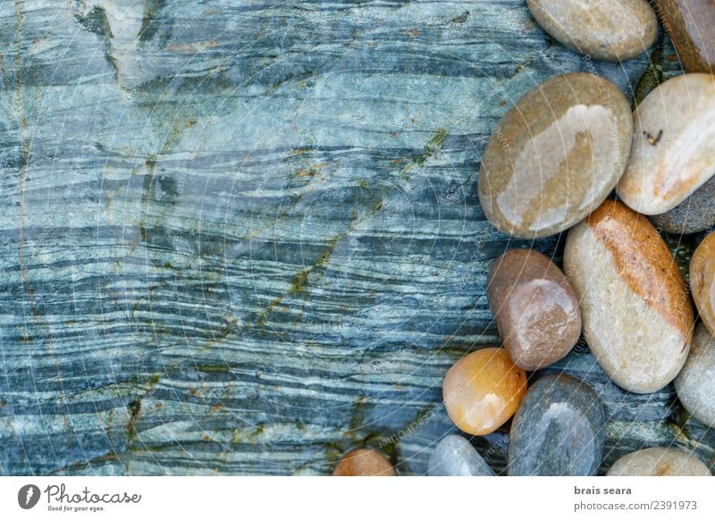 Pebbles over stone composition for background. Design Relaxation Swimming pool Beach Ocean Decoration Wallpaper Science & Research Group Environment Nature