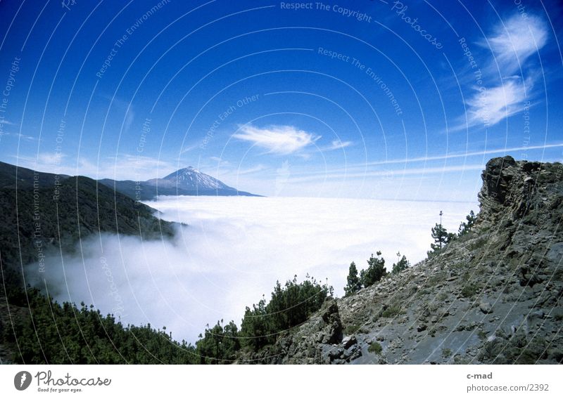 Tenerife - View to the Pico de Teide Spain Clouds Europe Colour Valley Mountain Sky Clouds mood Review