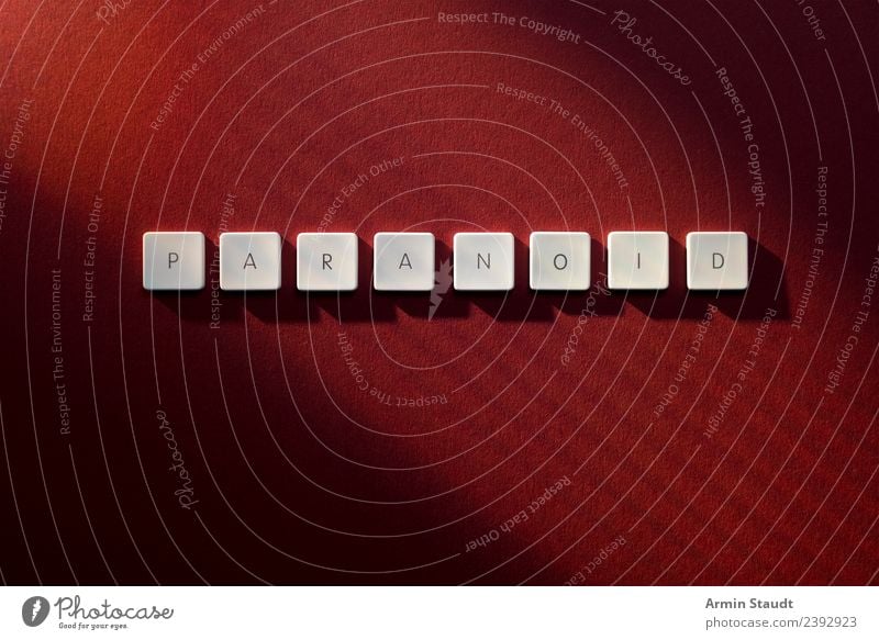 paranoid Lifestyle Style Design Healthy Illness Leisure and hobbies Science & Research Sign Characters Red Fear Stress Relationship Loneliness Experience