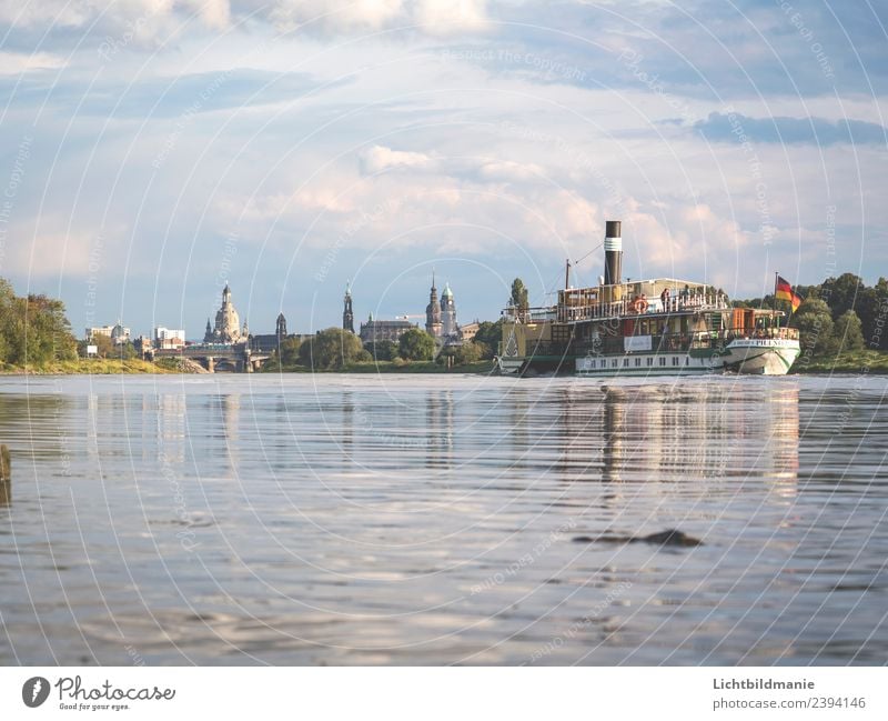 Dresden Skyline Steamship Shopping Fishing (Angle) Vacation & Travel Tourism Trip Sightseeing City trip Cruise Summer Aquatics Sailing Landscape Plant