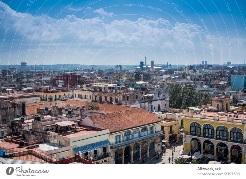 View of the skyline of Havana Cuba Island Socialism Vacation & Travel Travel photography Trip Sightseeing Town Blue sky Cloudless sky Wanderlust