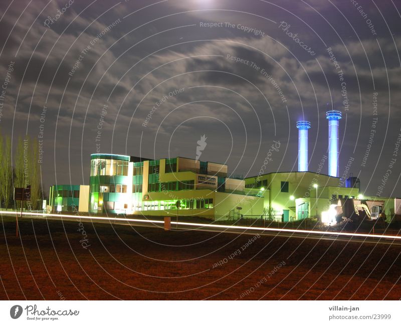 house green number 1 House (Residential Structure) Green Long exposure Architecture Moon Tower Chimney