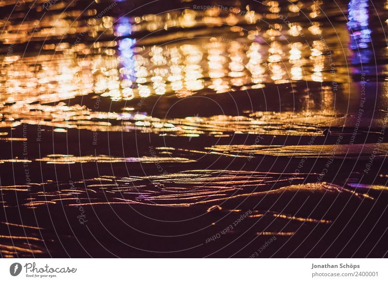 abstract coloured reflections on the water at the beach Elements Water Lakeside Ocean Island Esthetic Brighton Background picture Multicoloured Reflection