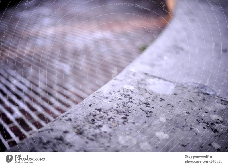 parapet semicircle Stone Concrete Esthetic Stagnating Handrail Bridge railing Brick Old Old town Dirty Dusty Round Depth of field Close-up Diagonal Calm