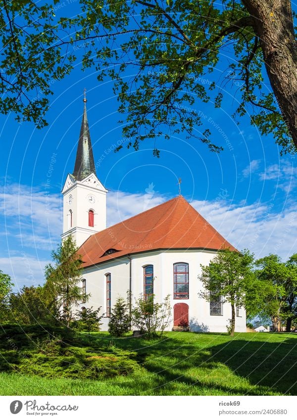 Church in Zerkwitz near Lübbenau Relaxation Vacation & Travel Tourism House (Residential Structure) Clouds Tree Grass Building Architecture Tourist Attraction