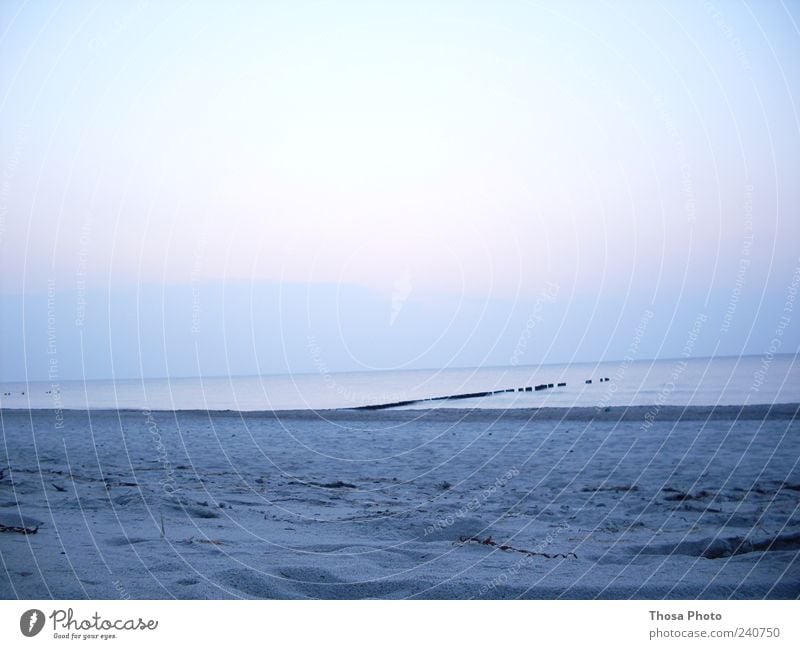 blue sand Calm Swimming & Bathing Far-off places Summer vacation Beach Ocean Earth Sand Sky Horizon Sunrise Sunset Autumn Climate change Coast Lakeside Water