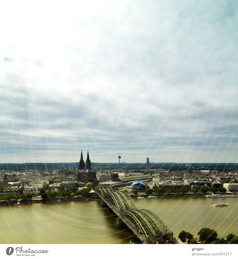 CCAA Cologne Town House (Residential Structure) Manmade structures Building Blue Colonius - television tower Dome Cologne Cathedral Sky Clouds Covered Bridge