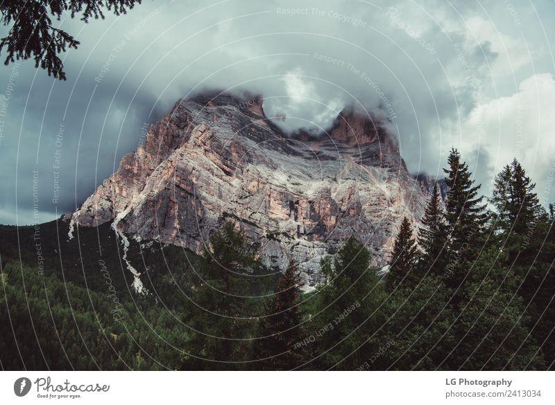 Dolomites northern Italy Winter Mountain Landscape Sky Clouds Weather Lake Walking Vantage point northern italy trentino alto adige alpine lakes alpine morning