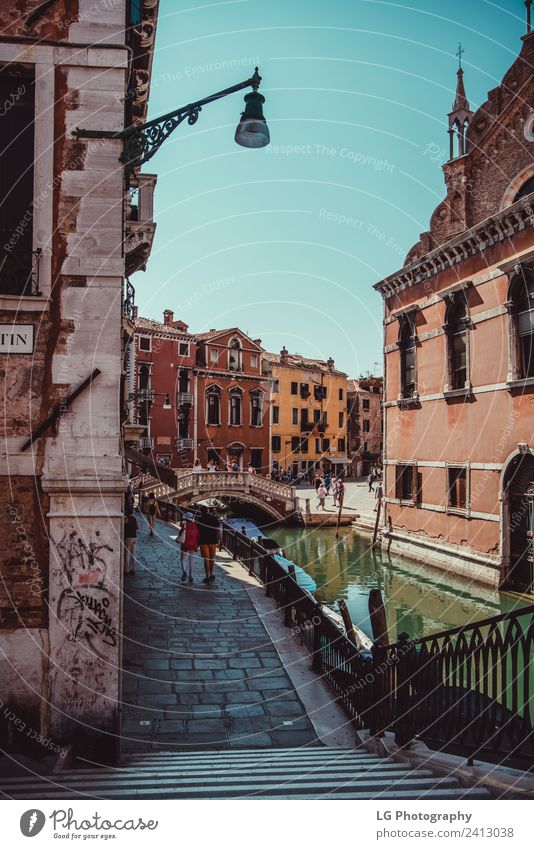 Italian town of Treviso Vacation & Travel Climate Tree River Building Street Watercraft Hang Blue Italy colourful pastel European italia wall Venice sile comune