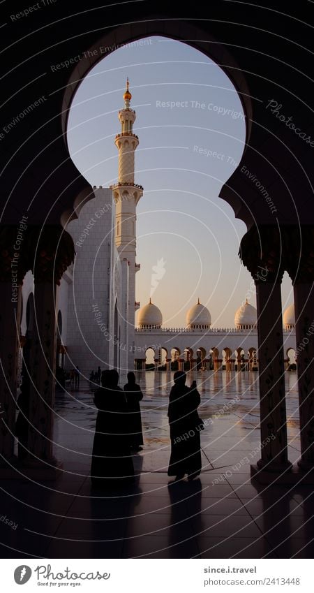 Gate to the inner courtyard Sheikh Zayid Mosque Abu Dhabi Vacation & Travel Tourism Trip Far-off places Sightseeing Summer Sun Architecture United Arab Emirates