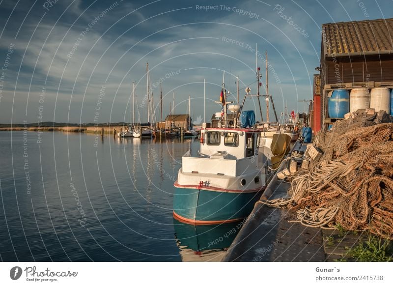 Fishing boats in the marina, boat harbour Gager Ruegen. Baltic Seafood Fishing (Angle) Vacation & Travel Tourism Trip Adventure Freedom Summer vacation