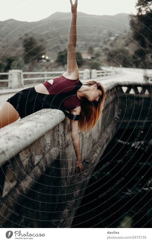 Alternative portrait of woman in a bridge over the river. Lifestyle Beautiful Vacation & Travel Tourism Human being Woman Adults 18 - 30 years