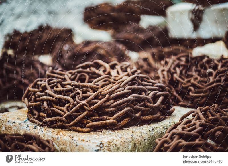 rusted metal chain Metal Steel Rust Fat Dirty Dark Gigantic Town Brighton Chain Chain link Industrial Photography Industry Industrial heritage Navigation