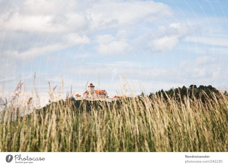 Thuringia | Grass Tourism Landscape Sky Clouds Beautiful weather Wind Meadow Tourist Attraction Landmark Esthetic Elegant Luxury Moody Tradition wachsenburg