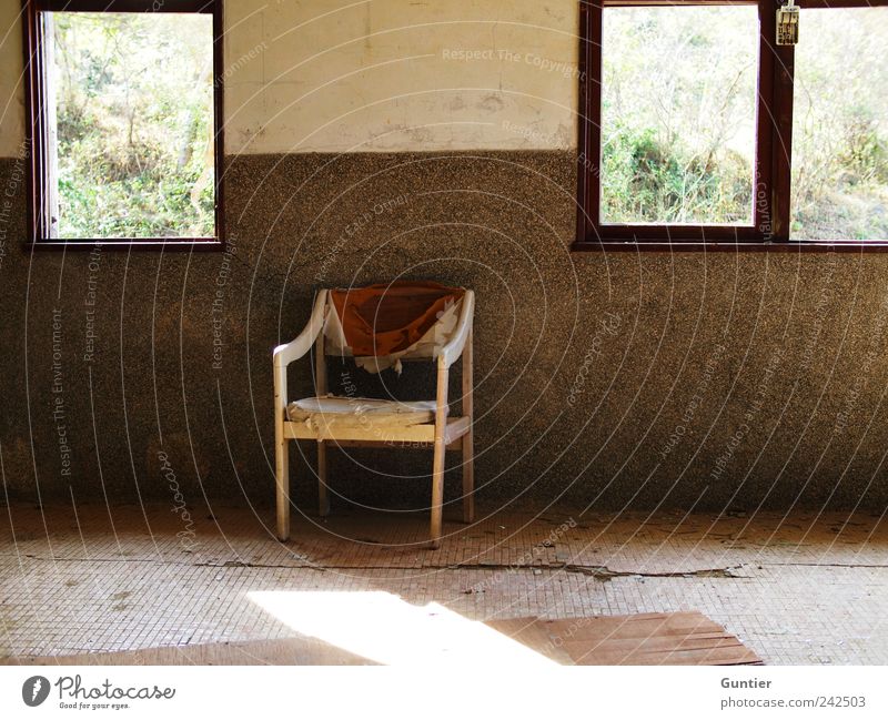 be enthroned Taiwan Village Deserted House (Residential Structure) Wall (barrier) Wall (building) Brown Green Red Black White Uninhabited Loneliness Tile Window