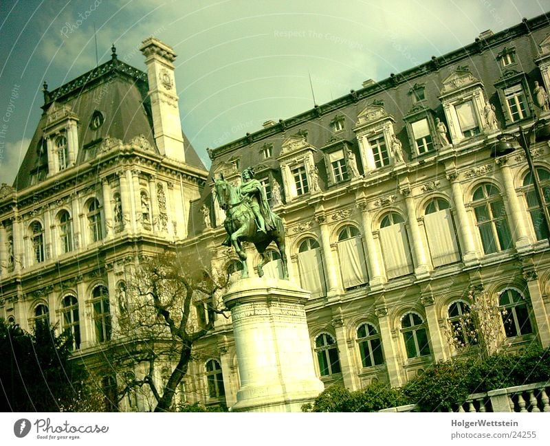 Paris - Building Human being Culture France Creepy Statue Architecture history tinted foil Colour