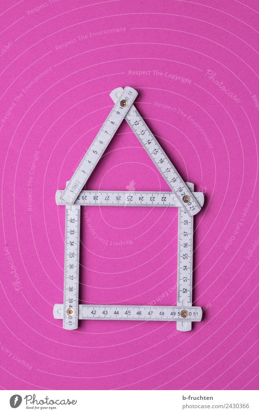 Zollstock - House construction - Planning Measuring instrument Pink White Accuracy Living or residing Future Attachment Metre-stick