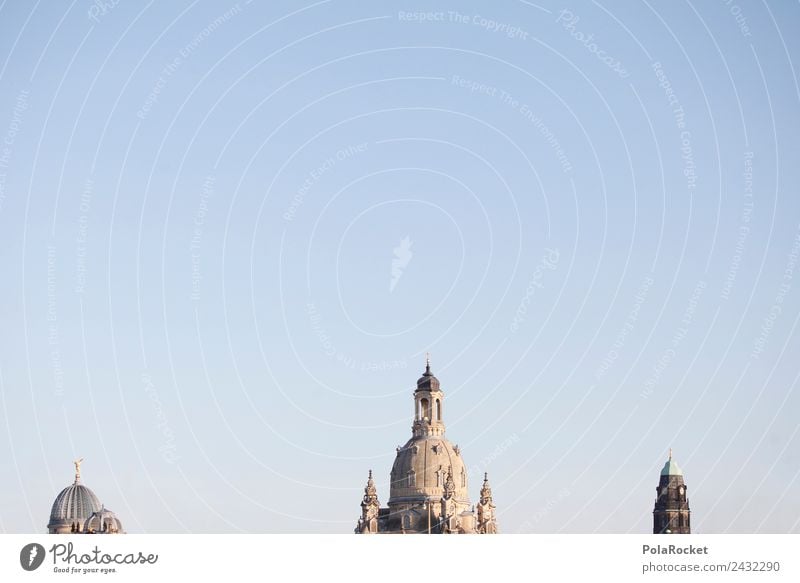 #A# Dresden lace Art Esthetic Saxony Germany Domed roof Frauenkirche City hall tower Skyline Tourist Attraction Colour photo Multicoloured Exterior shot Detail