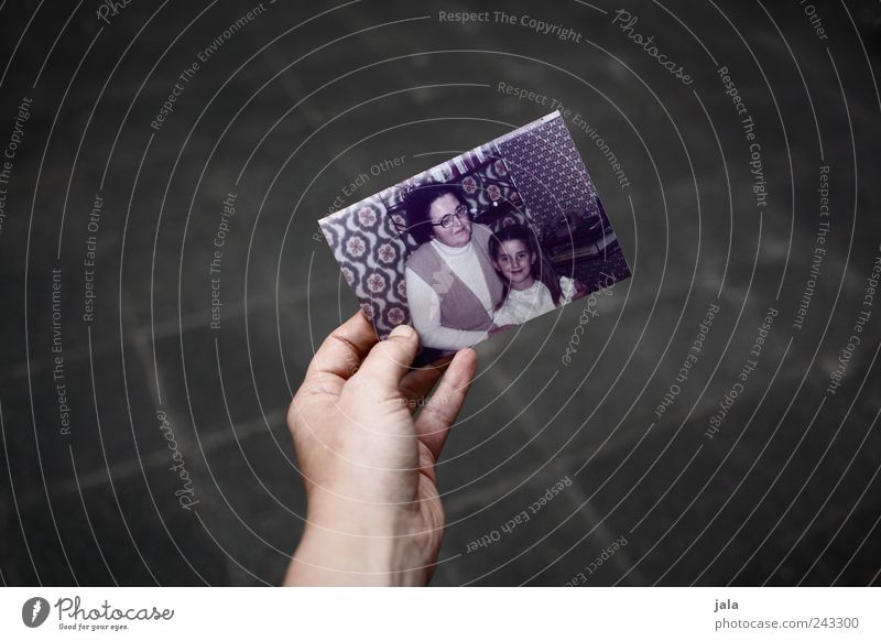 remembrance Human being Girl Woman Adults Grandmother Hand 1 Photography Honor Retentive Memory Souvenir Former Past Colour photo Exterior shot Copy Space left