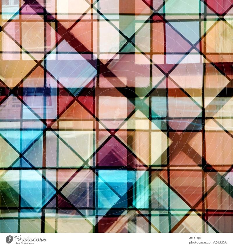 double layer Style Design Decoration Glass Line Exceptional Sharp-edged Hip & trendy Uniqueness Many Multicoloured Chaos Colour Complex Double exposure Tile