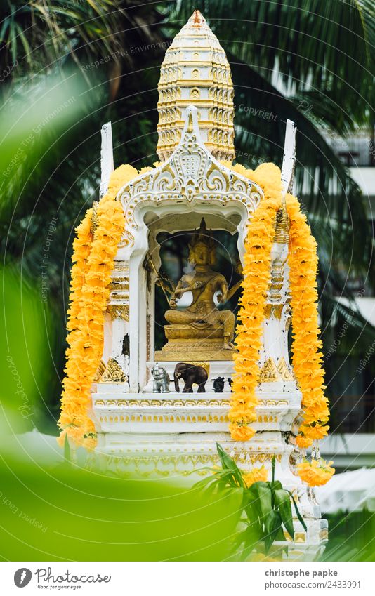 Statue of Brahma - the four-headed creator god Vacation & Travel Tourism Far-off places Summer Summer vacation Thailand Belief Religion and faith