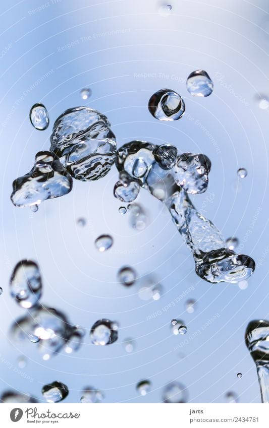 Water march Drops of water Sky Beautiful weather Flying Fluid Free Fresh Healthy Wet Natural Blue Nature Colour photo Close-up Detail Deserted Copy Space top