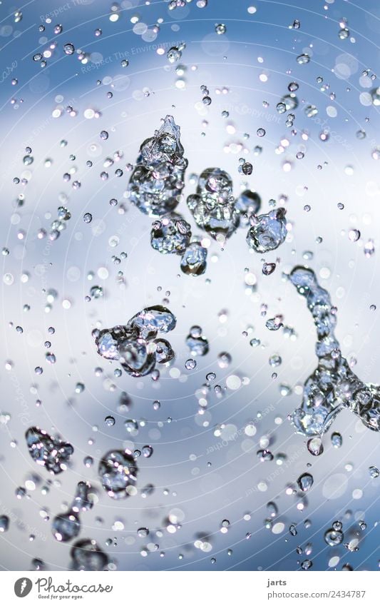 wet Water Drops of water Sky Clouds Summer Beautiful weather Flying Fluid Fresh Healthy Wet Natural Blue Nature Refreshment Colour photo Exterior shot Close-up