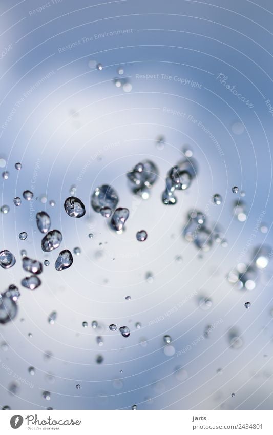 refreshed Water Drops of water Sky Summer Beautiful weather Flying Fluid Fresh Healthy Glittering Wet Natural Nature Refreshment Refrigeration Colour photo