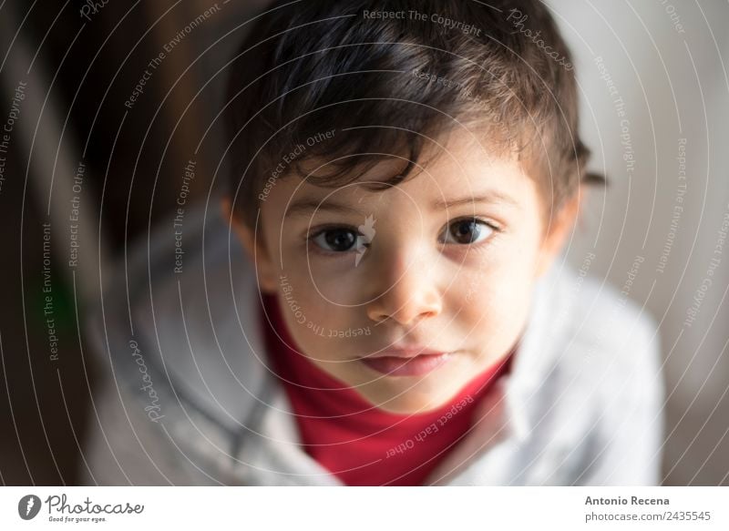 Baby portray Human being Boy (child) 1 1 - 3 years Toddler Authentic Astute Near Casual clothes Looking into the camera Portrait photograph Spanish Dark hair