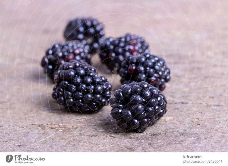 blackberries Food Fruit Organic produce Vegetarian diet Fresh Healthy Blue Black Fruity Wood Sweet Harvest Mature Blackberry Interior shot Close-up Deserted