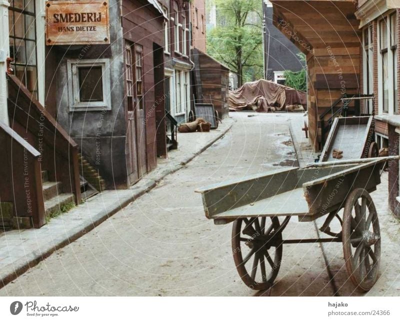 Old Amsterdam Cart Covers (Construction) Smithy Wood Facade Historic Street